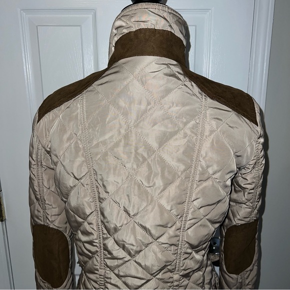 Zara quilted riding coat tan size S (outerwear, gorpcore, equestrian) - Picture 5 of 11
